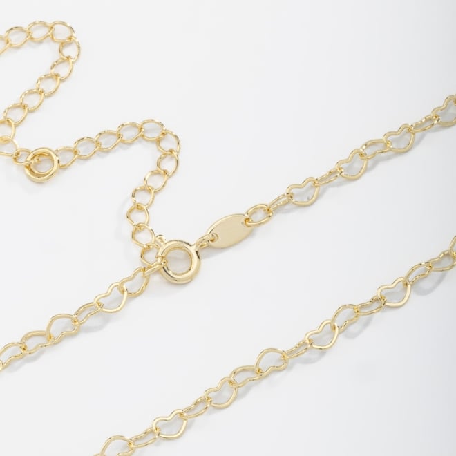 CH-0005 CHOKER BANHADA A OURO 18K COM CORRENTE DELICADA E ELOS EM FORMATO DE CORAÇÃO