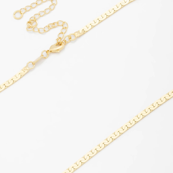 CH-0058-CHOKER MALHA LAMINADA COM ELOS VAZADOS