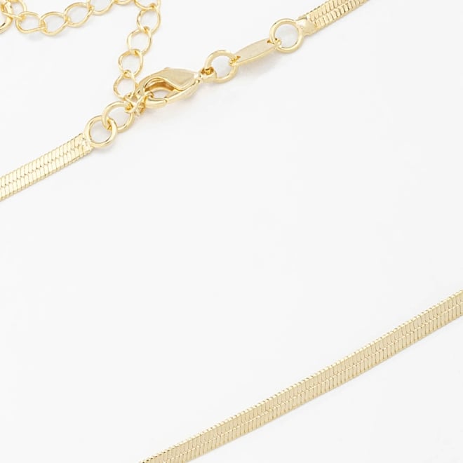 CH-0059 CHOKER BANHADA A OURO 18K COM CORRENTE MALHA LISA E ACABAMENTO LAMINADO