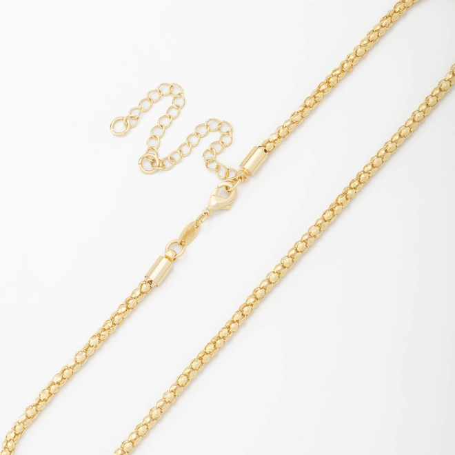 CH-0119-CHOKER EM MALHA DE PIPOCA COM ACABAMENTO POLIDO