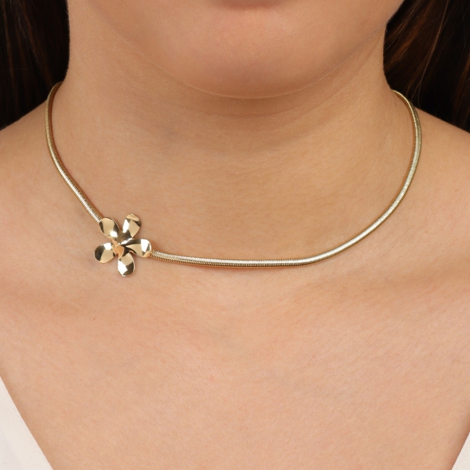 CH-0156 CHOKER SNAKE COM FLOR