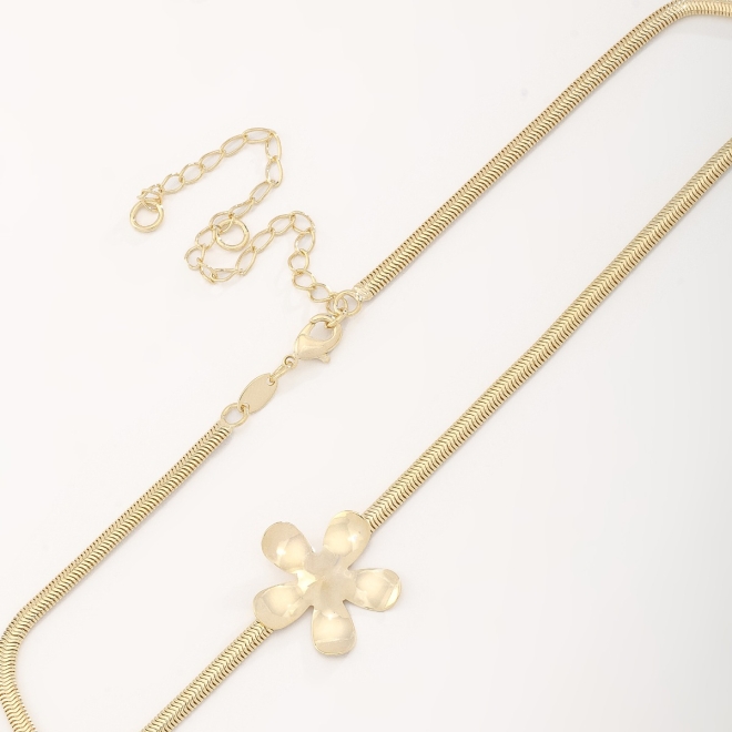 CH-0156 CHOKER SNAKE COM FLOR