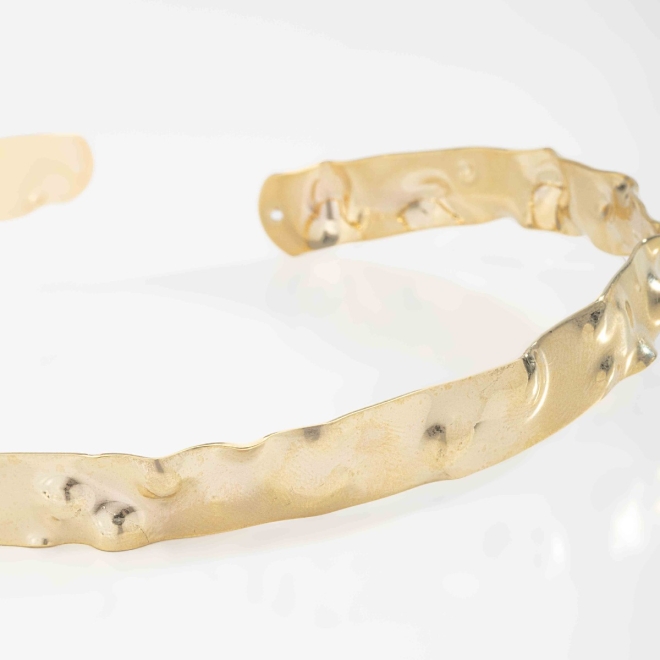 CH-0159 CHOKER DE ARO BANHADA A OURO 18K COM DESIGN ORGÂNICO