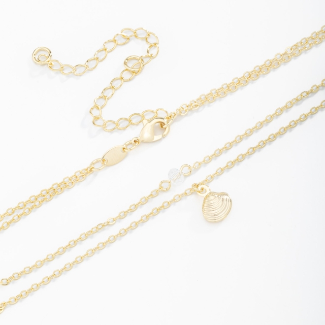 CH-0208 CHOCKER DUPLO COM PINGENTE DE CONCHA