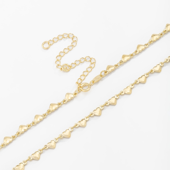 CH-0229  CHOKER COM DETALHES DE CORAÇÕES 