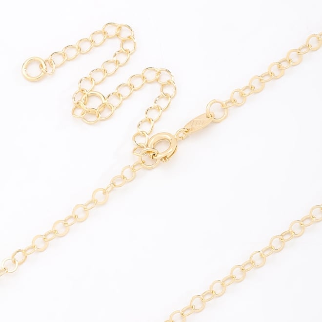 CH-0334 COLAR BANHADO A OURO 18K COM CORRENTE DE ELOS REDONDOS INTERCALADO
