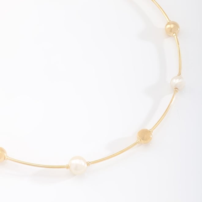 CH-0335 CHOKER COM DETALHES EM PÉROLAS E ESFERAS