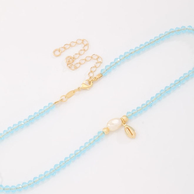 CH-0351 CHOKER BANHADA A OURO 18K COM CRISTAIS FACETADOS
