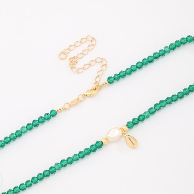 CH-0351 CHOKER BANHADA A OURO 18K COM CRISTAIS FACETADOS
