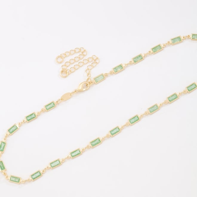 CH-0395-CHOKER COM CRISTAIS RETANGULARES