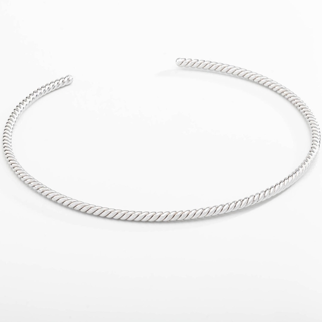 CHB-0272 CHOKER ARO BANHADA A RÓDIO COM DESIGN TORCIDO