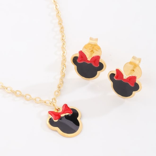 CI-00098-CONJUNTO INFANTIL DE RATINHA ESMALTADA
