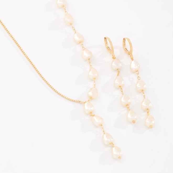 CJ-00003-CONJUNTO COM PÉROLAS ORGÂNICAS