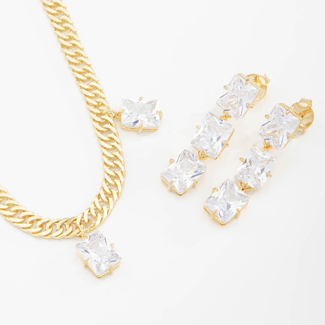 CJX-00127 CONJUNTO PENDURICALHO ZIRCÔNIA 