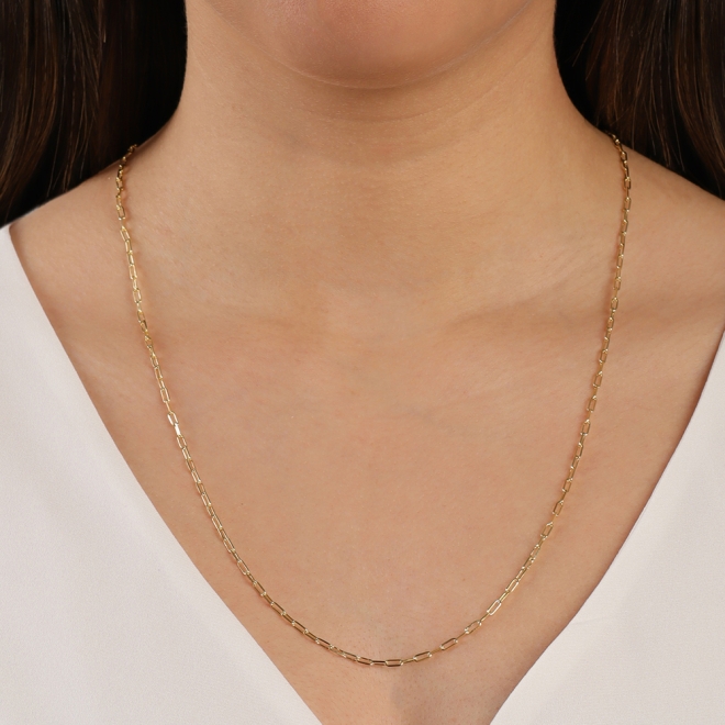 CR-00009-COLAR BANHADO A OURO 18K COM CORRENTE ELO CARTIER