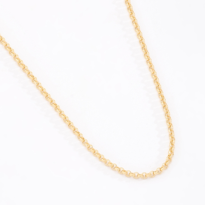 CR-00021 COLAR BANHADO A OURO 18K COM CORRENTE ELO PORTUGUÊS