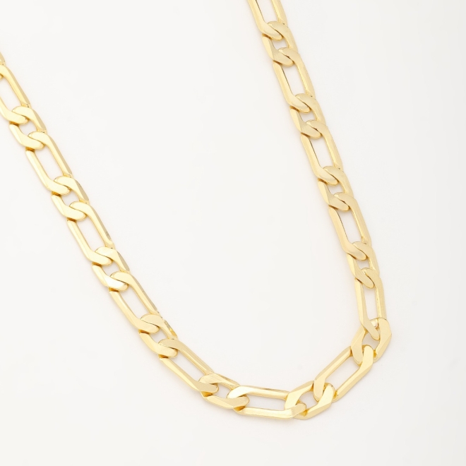 CR-00084 COLAR BANHADO A OURO 18K COM CORRENTE GRUMET 1X1