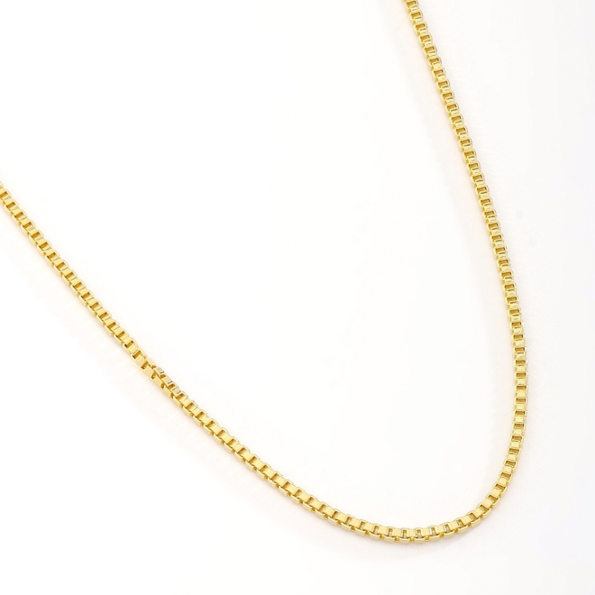 CR-00093 CORRENTE BANHADA A OURO 18K COM MALHA VENEZIANA