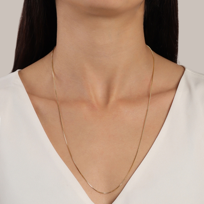 CR-00098-CORRENTE BANHADA A OURO 18K COM MALHA VENEZIANA