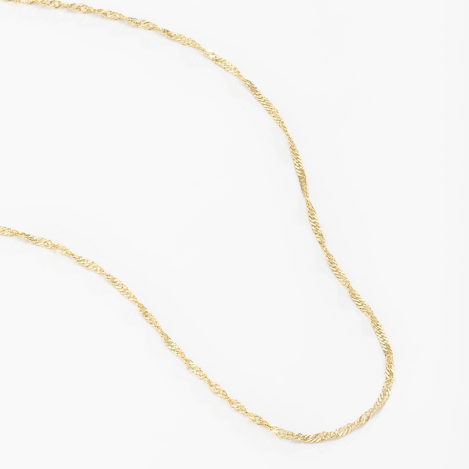 CR-00152 CORRENTE BANHADA A OURO 18K MODELO SINGAPURA