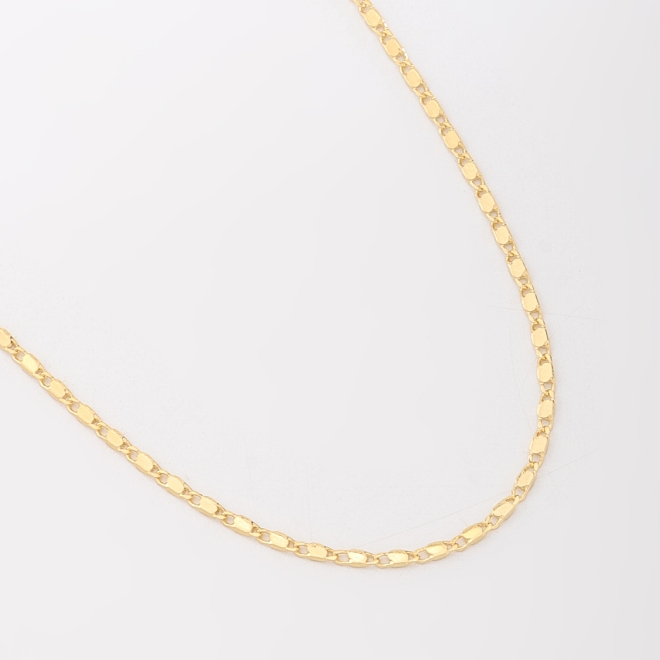CR-00169 CORRENTE BANHADA A OURO 18K COM MALHA PIASTRINI