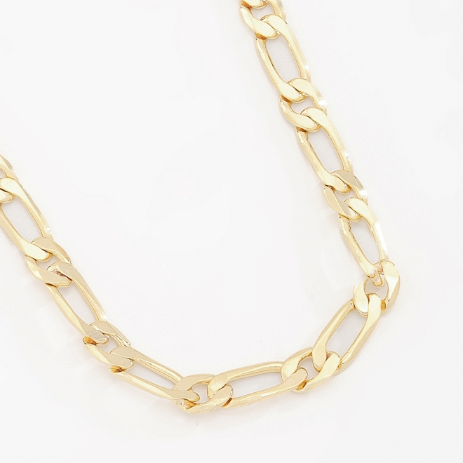 CR-00210 COLAR BANHADO A OURO 18K COM CORRENTE ELO GRUMET 1X1