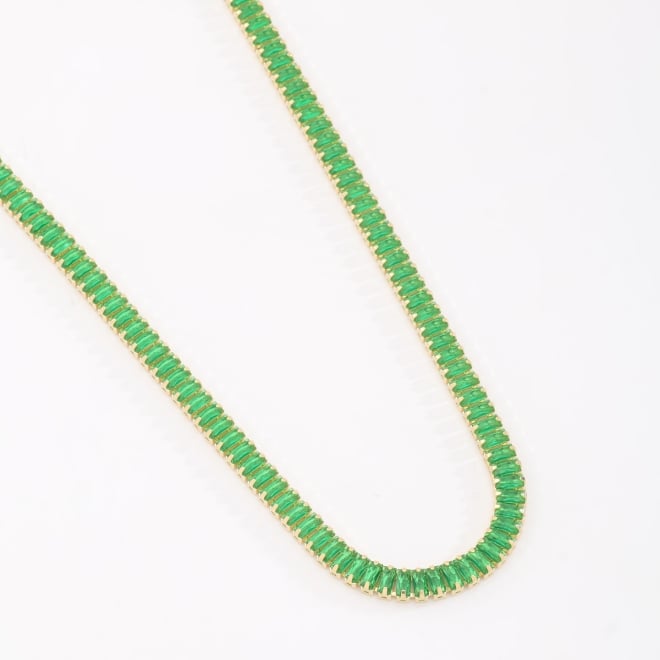 CX-0012 CHOKER RIVIERA COM PEDRAS EM CORTE BAGUETE