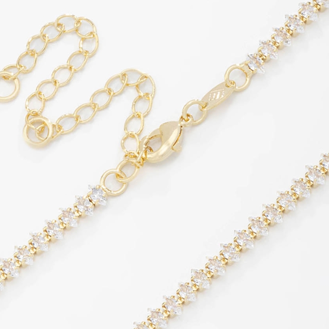 CX-0041 CHOKER EM ZIRCÔNIAS NAVETE