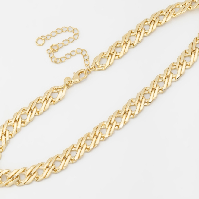 CX-0053 CHOKER COM DESIGN ENTRELAÇADO E EXTENSOR AJUSTÁVEL