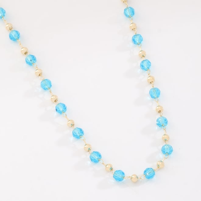 GI-00114 COLAR BANHADO A OURO 18K COM CRISTAIS COLORIDOS COM VARIAÇÕES DE CORES