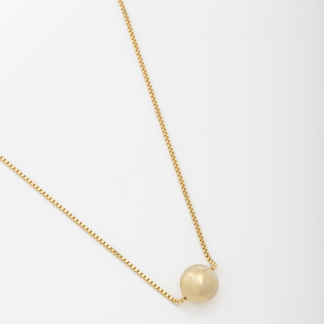 GR-00025 COLAR BANHADO A OURO 18K COM CORRENTE VENEZIANA E ESFERA CENTRAL