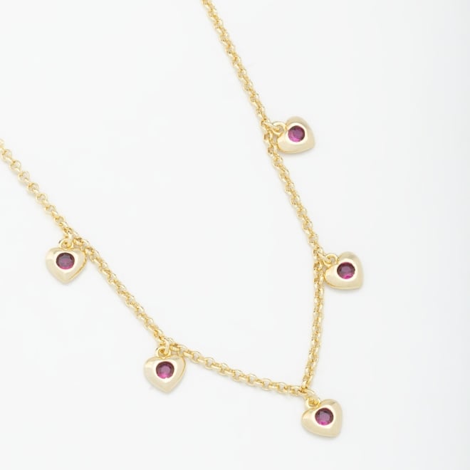 GR-00747 COLAR PENDURICALHO CORAÇÃO COM ZIRCÔNIA