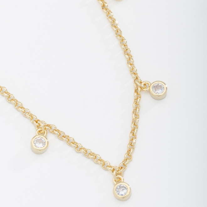 GR-00768 COLAR PENDURICALHO ZIRCÔNIA REDONDA