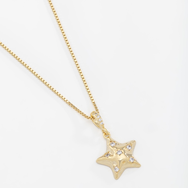 GR-00848 COLAR ESTRELA COM MICRO ZIRCÔNIA