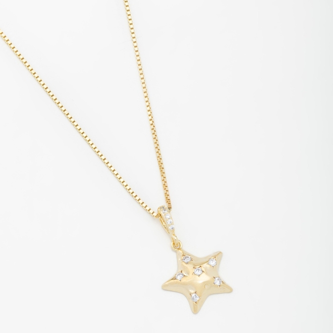 GR-00848 COLAR ESTRELA COM MICRO ZIRCÔNIA