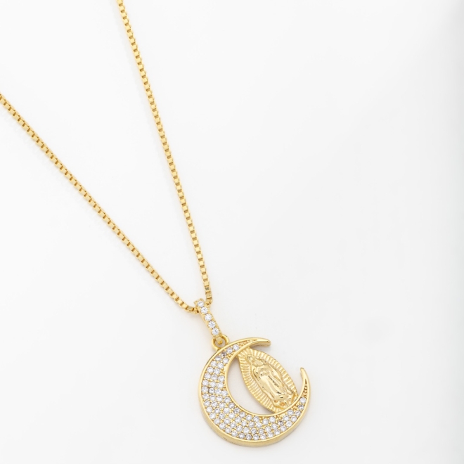 GR-01293  COLAR COM PINGENTE DE NOSSA SENHORA APARECIDA