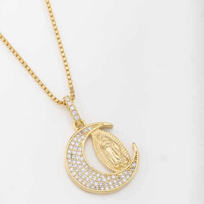 GR-01293  COLAR COM PINGENTE DE NOSSA SENHORA APARECIDA