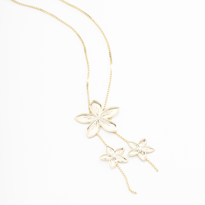 GR-01577 COLAR FLORAL COM DETALHES 