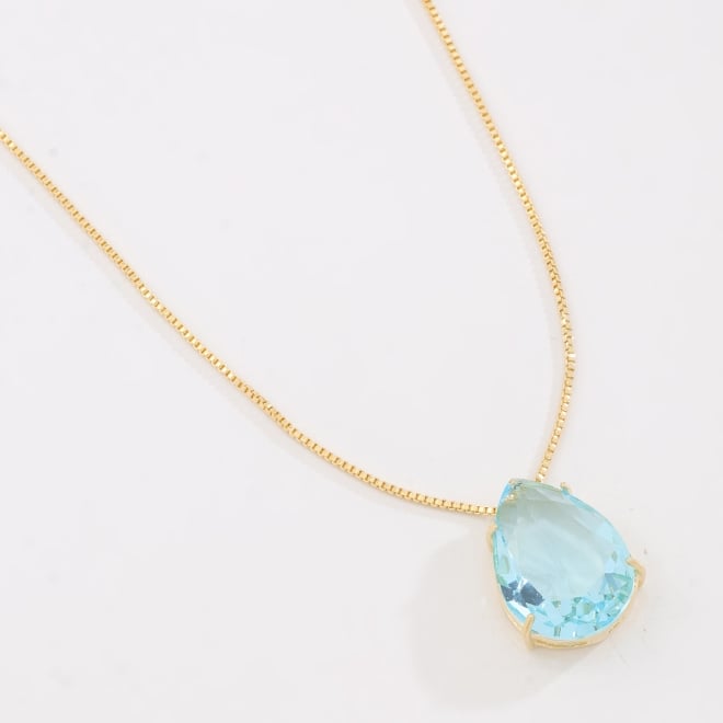 GR-01730-GARGANTILHA COM GOTA EM ZIRCÔNIA