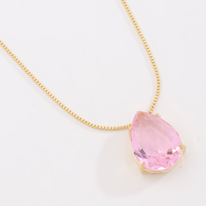 GR-01730-GARGANTILHA COM GOTA EM ZIRCÔNIA