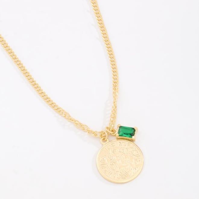 GR-02638-GARGANTILHA COM MEDALHA SÃO BENTO E ZIRCÔNIA
