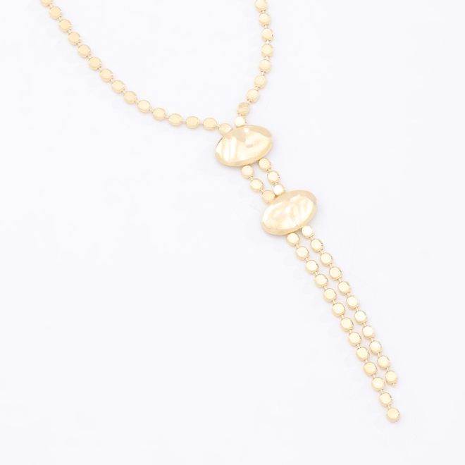 GR-03022 COLAR BANHADO A OURO 18K COM CORRENTE EM ESFERAS DELICADAS