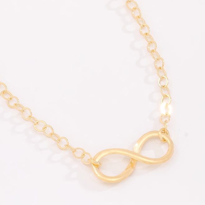 GR-03025 COLAR BANHADO A OURO 18K COM PINGENTE DE INFINITO.