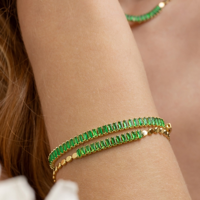 PU-00880-PULSEIRA COM DETALHES EM ZIRCÔNIAS  LAPIDADAS