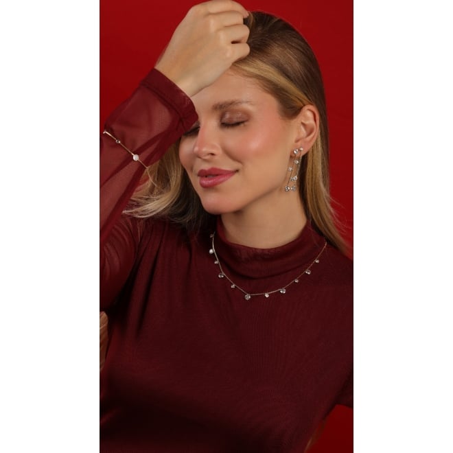 PU-00077 PULSEIRA BANHADA A OURO 18K COM CORRENTE DELICADA E PONTOS DE ZIRCÔNIAS