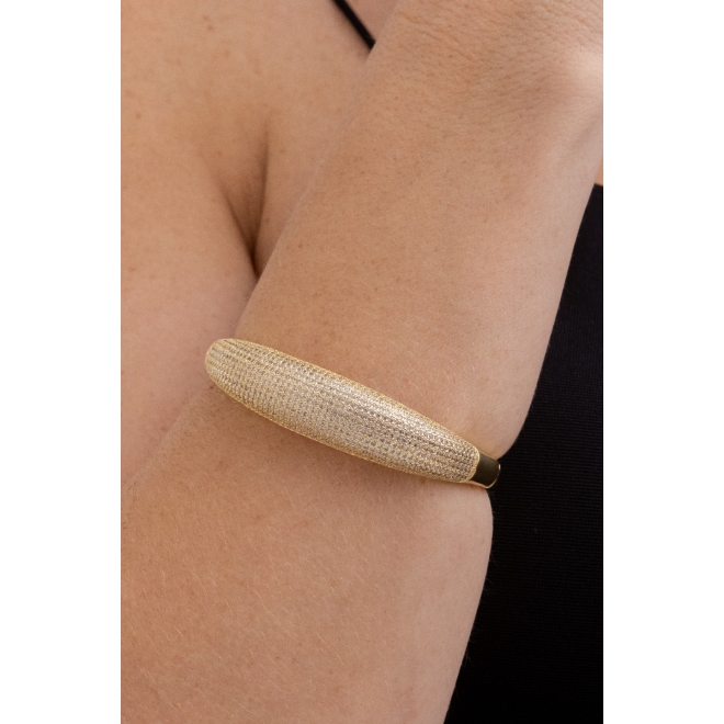 BLX-00051 BRACELETE COM SUPERFÍCIE EM ZIRCÔNIAS