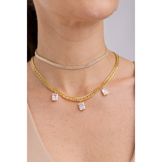 CJX-00127 CONJUNTO PENDURICALHO ZIRCÔNIA 