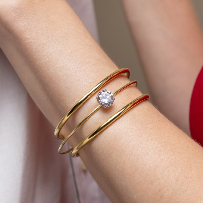 BL-00010 BRACELETE RÍGIDA COM DESIGN LISO