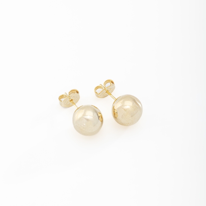 KBF-0004 KIT COM 10 PARES DE BRINCOS BANHADOS A OURO 18K COM DESIGN EM ESFERAS