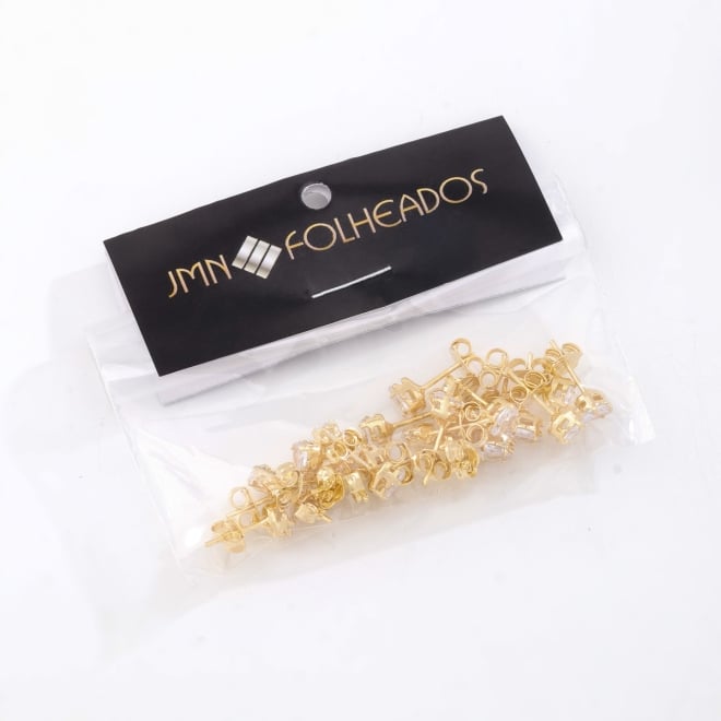 KBF-0042 KIT COM 10 PARES DE BRINCOS BANHADOS A OURO 18K COM ZIRCÔNIA